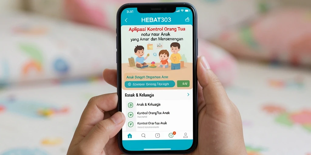 Tampilan antarmuka HEBAT303 untuk pengawasan aktivitas anak.
