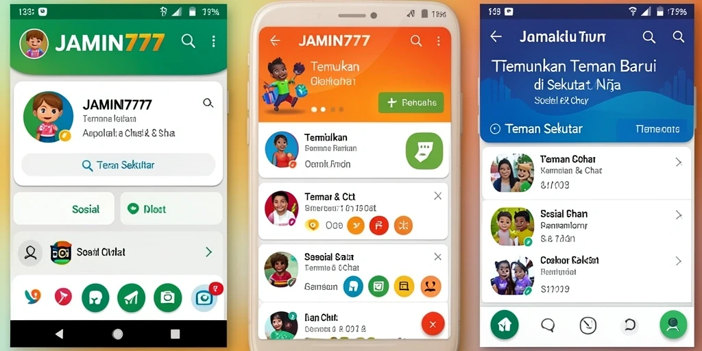 Tampilan antarmuka aplikasi JAMIN777 yang modern dan menarik.