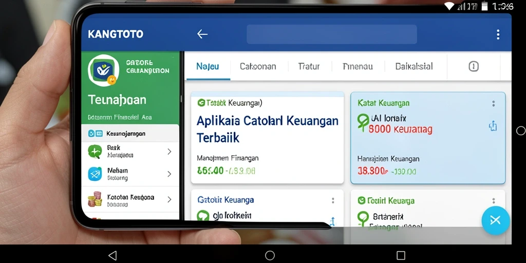 Tampilan antarmuka aplikasi KANGTOTO dengan fitur Catatan Keuangan yang mudah digunakan.