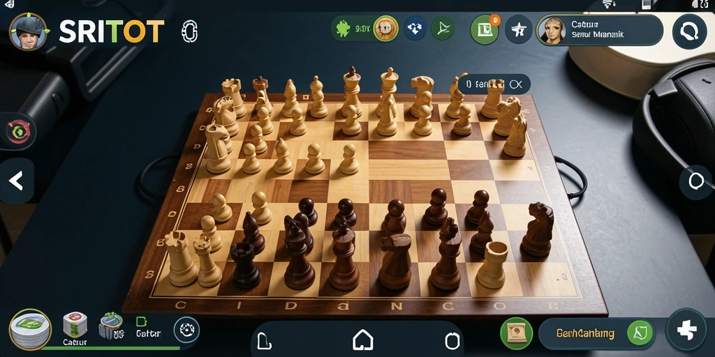 Tampilan antarmuka game Catur SRITOTO yang menawan.
